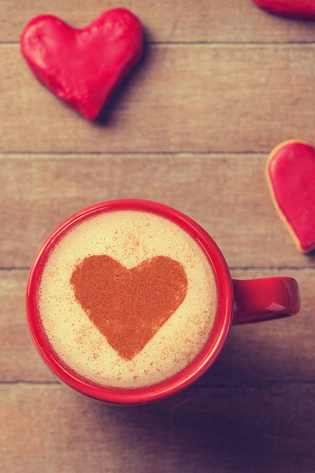 Valentine's Iphone Wallpaper Coffee - HD Wallpaper 