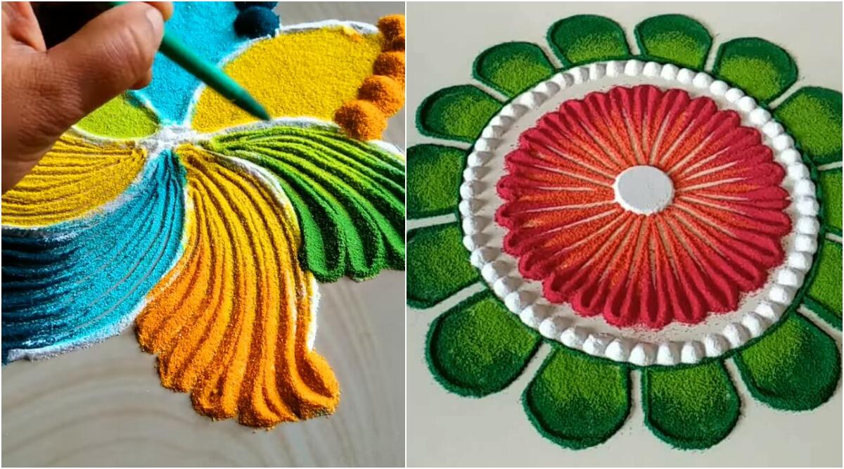 Latest Diwali Rangoli Designs - 26 January Rangoli Designs - HD Wallpaper 