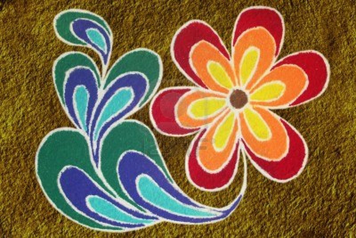 Latest Rangoli Design With Flowers Diwali Wallpapers - 1200x801 Wallpaper -  