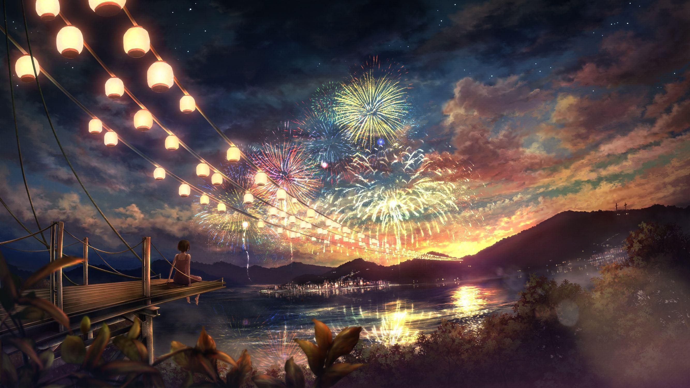 Beautiful Scenery Anime Background - HD Wallpaper 