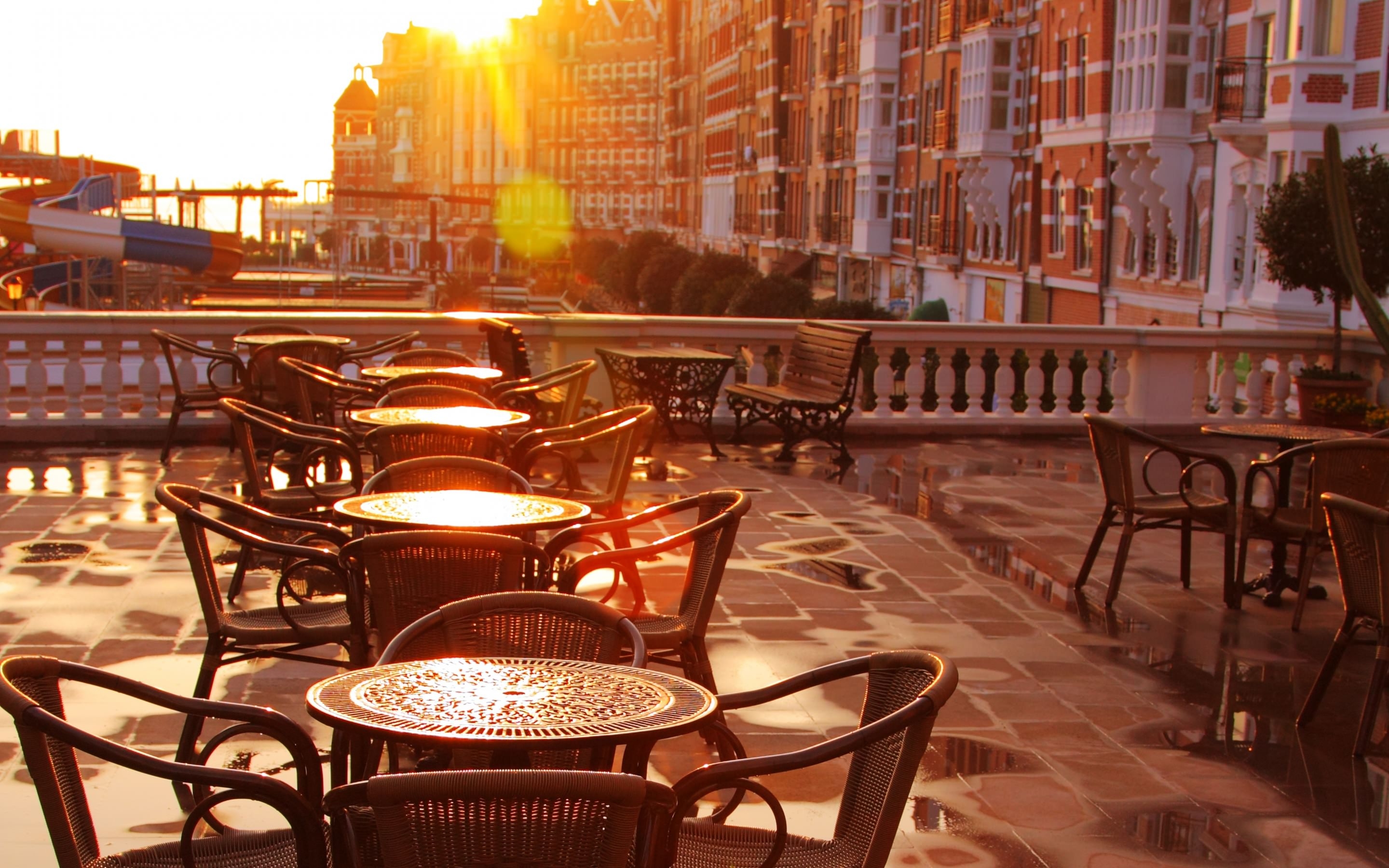 Street Cafe, City, Old Fashioned, Sunlight, Tables, - High Resolution Vintage Cafe Wallpaper Hd - HD Wallpaper 