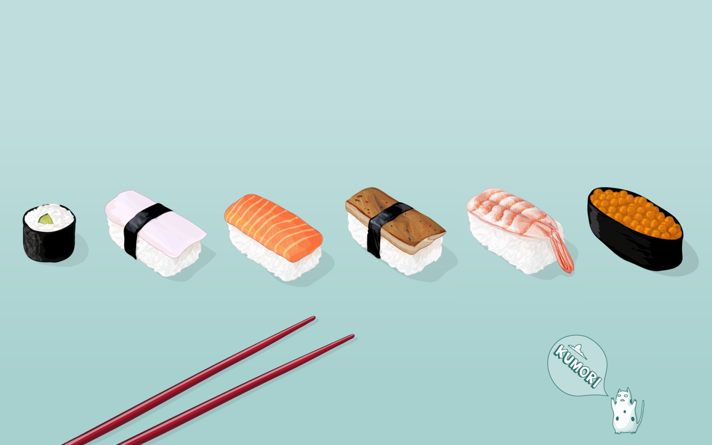 Sushi Vector - HD Wallpaper 