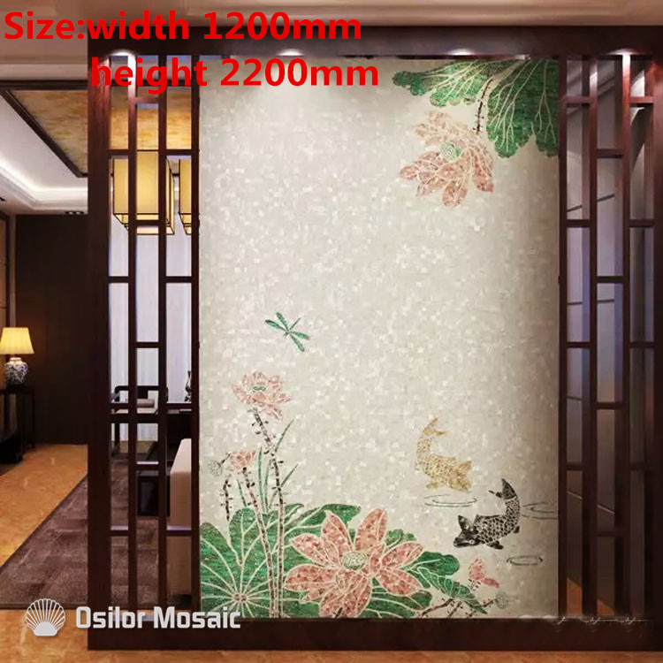 Customized Handmade Mosaic Art Mother Of Pearl Mosaic - New Year Picture - HD Wallpaper 