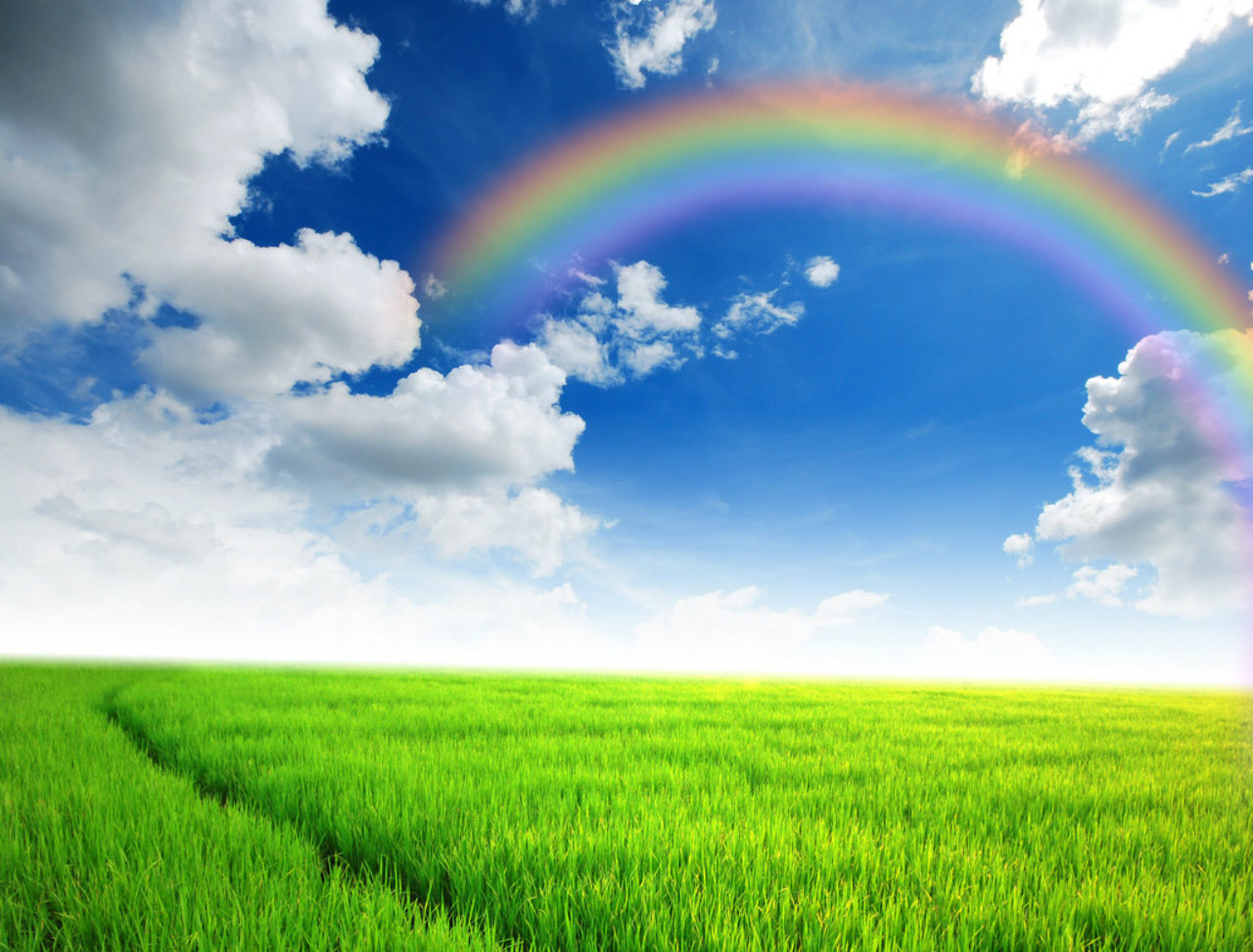 Landscape Wallpapers Hd Desktop Images Large Wallpapers - Beautiful Rainbow - HD Wallpaper 