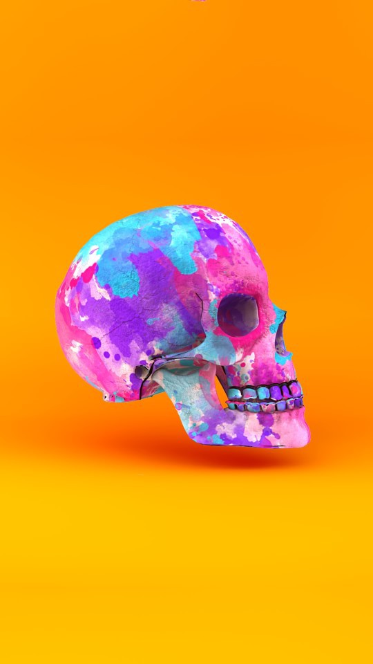 Skull, Wallpaper, And Iphone Image - Skull - HD Wallpaper 