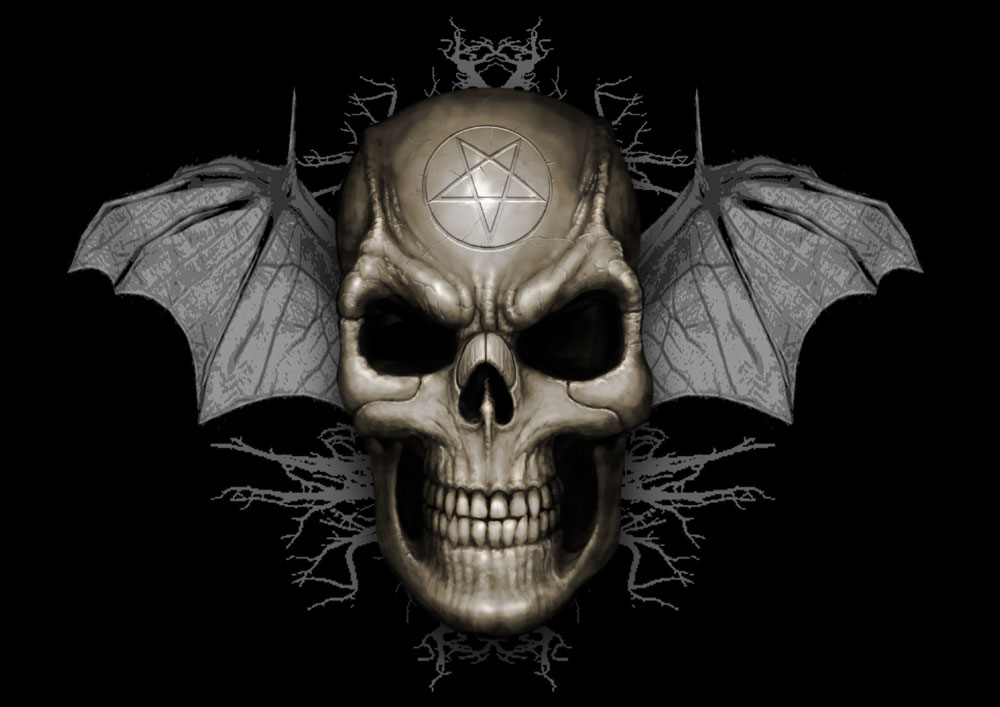 Evil Skull - HD Wallpaper 