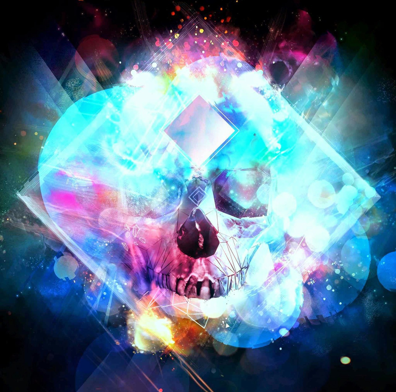 Abstract, Background, Colors - Skull Art - HD Wallpaper 