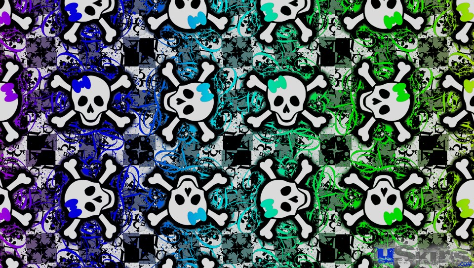 Girly Skull Id - Skull - HD Wallpaper 