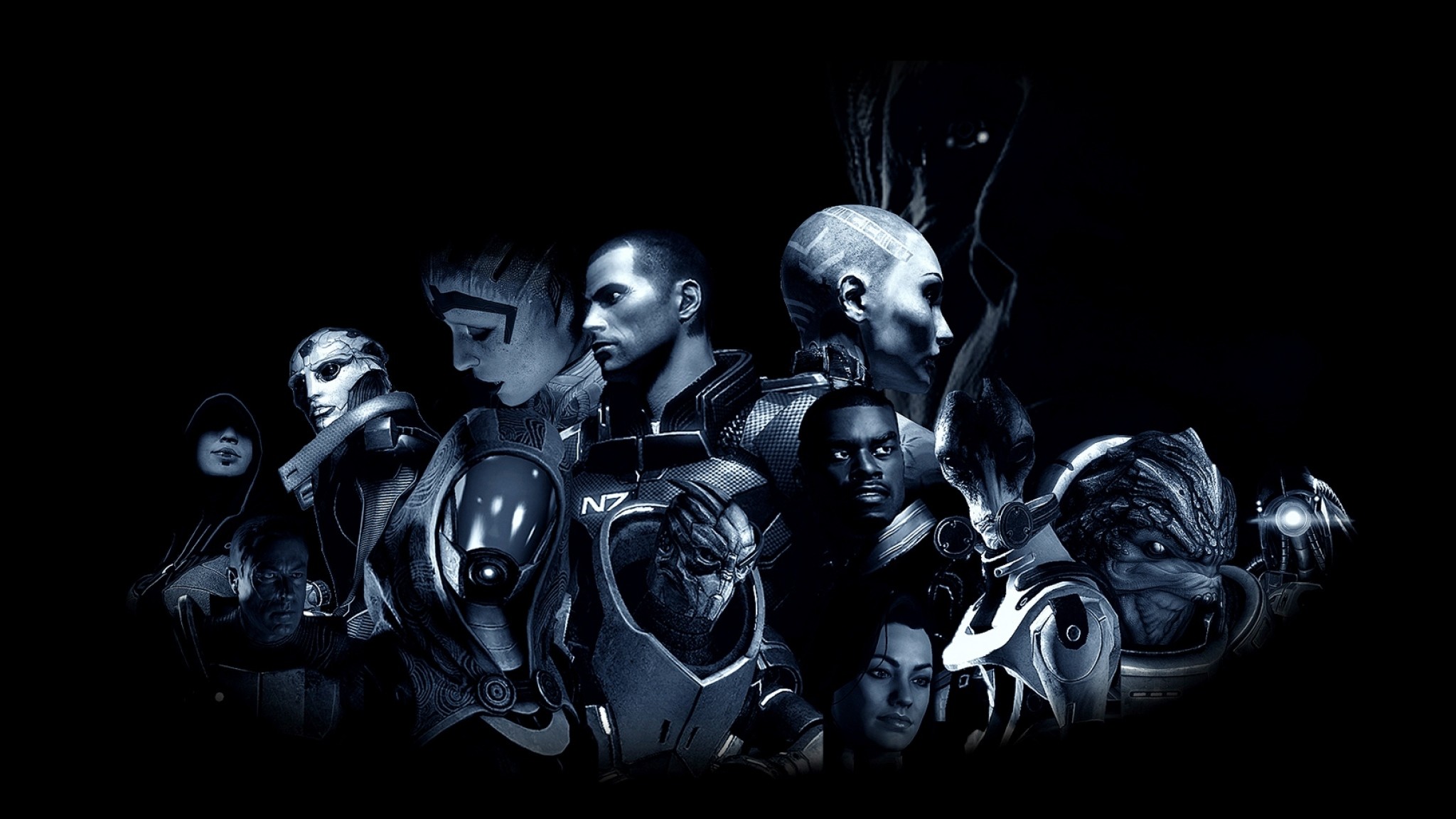 Wallpaper Mass Effect, Characters, Faces, Game 
 Data-src - Mass Effect 2 Tali - HD Wallpaper 