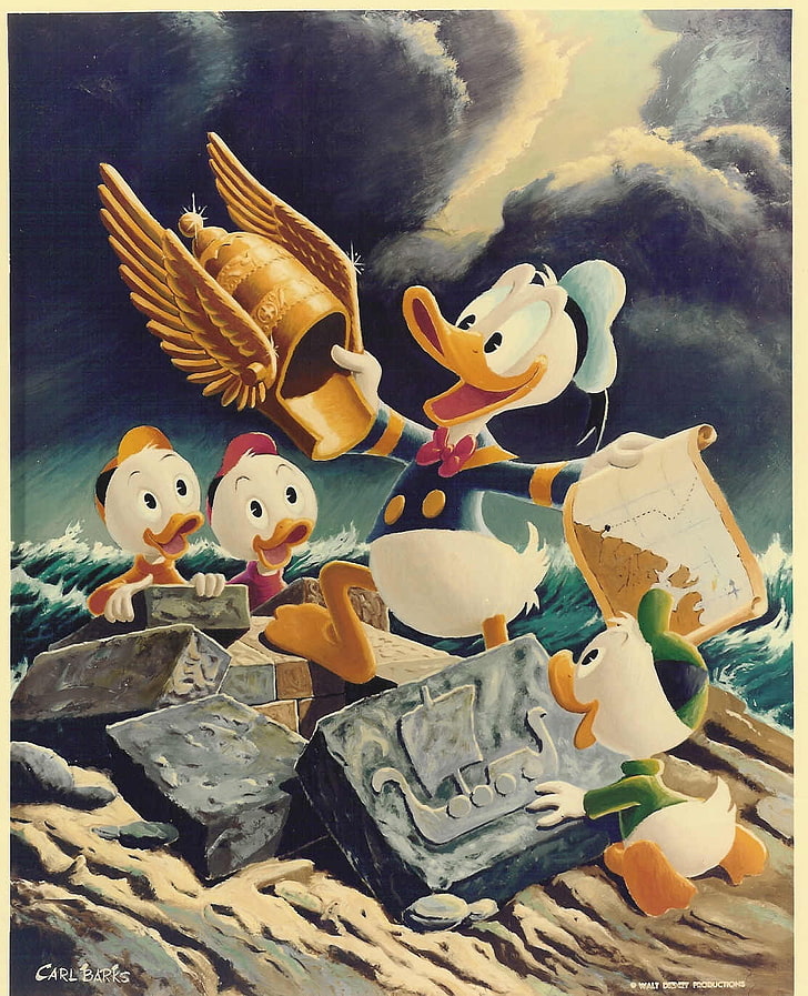 Donald Duck Animals Ducks Hd Art, Hd Wallpaper - Carl Barks Paintings - HD Wallpaper 