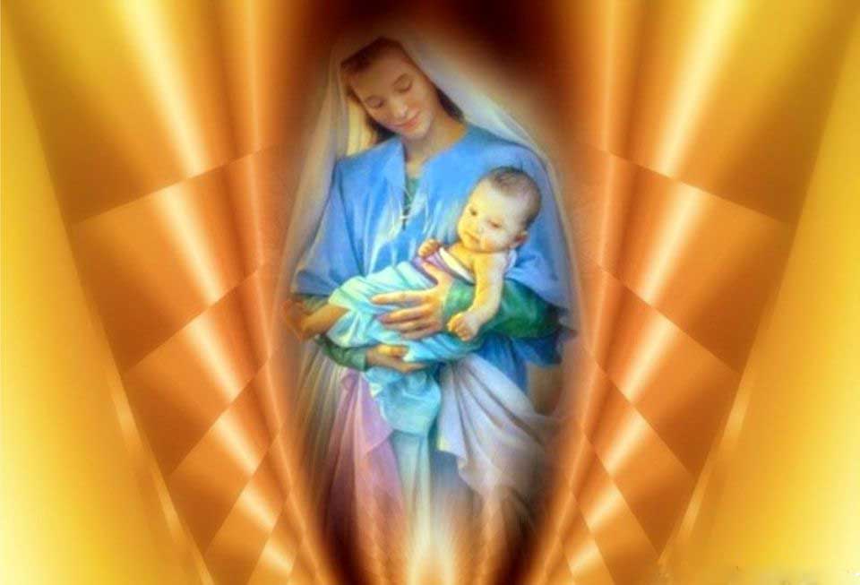 Mama Mary Wallpaper Yellow Background - HD Wallpaper 