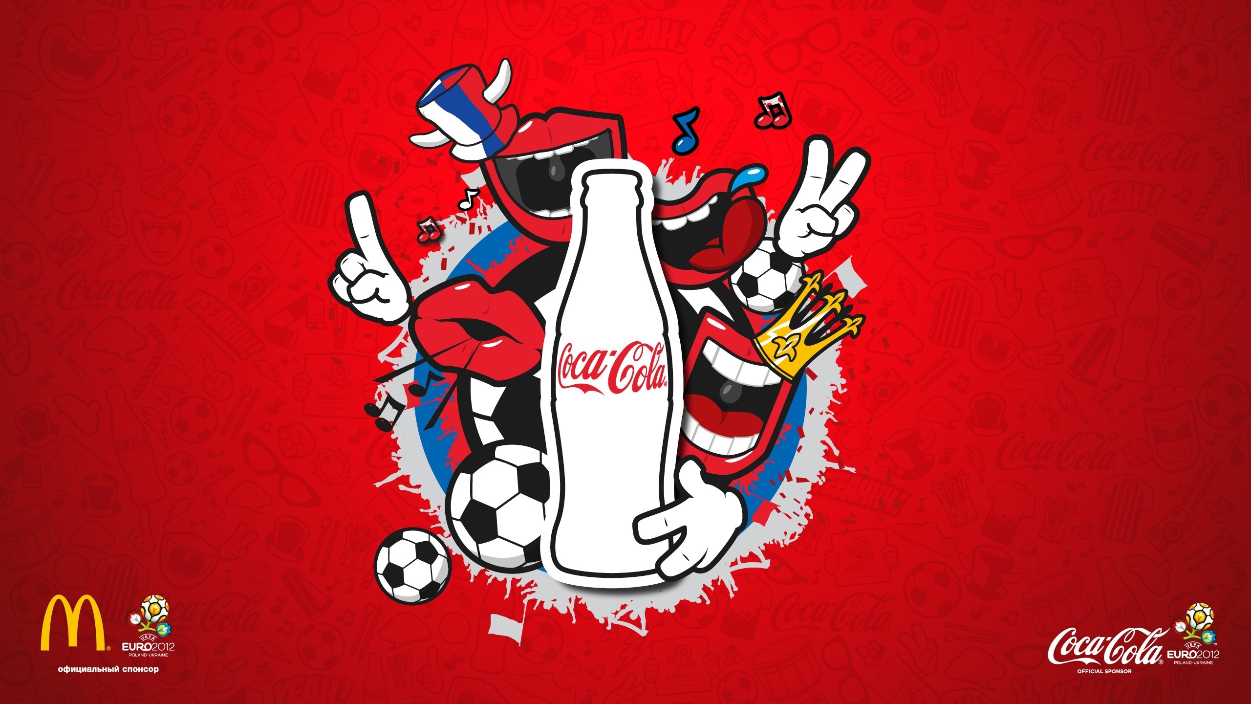 Soccer Cocacola Mcdonalds Euro 2012 Wallpaper - Coca Cola Soccer - HD Wallpaper 