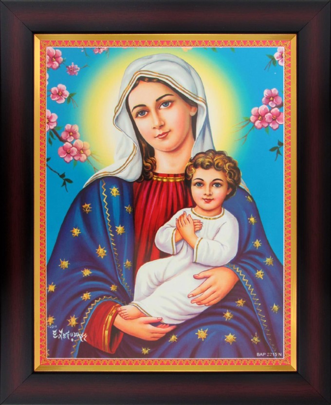 Jesus Christ With Mother Mary - HD Wallpaper 
