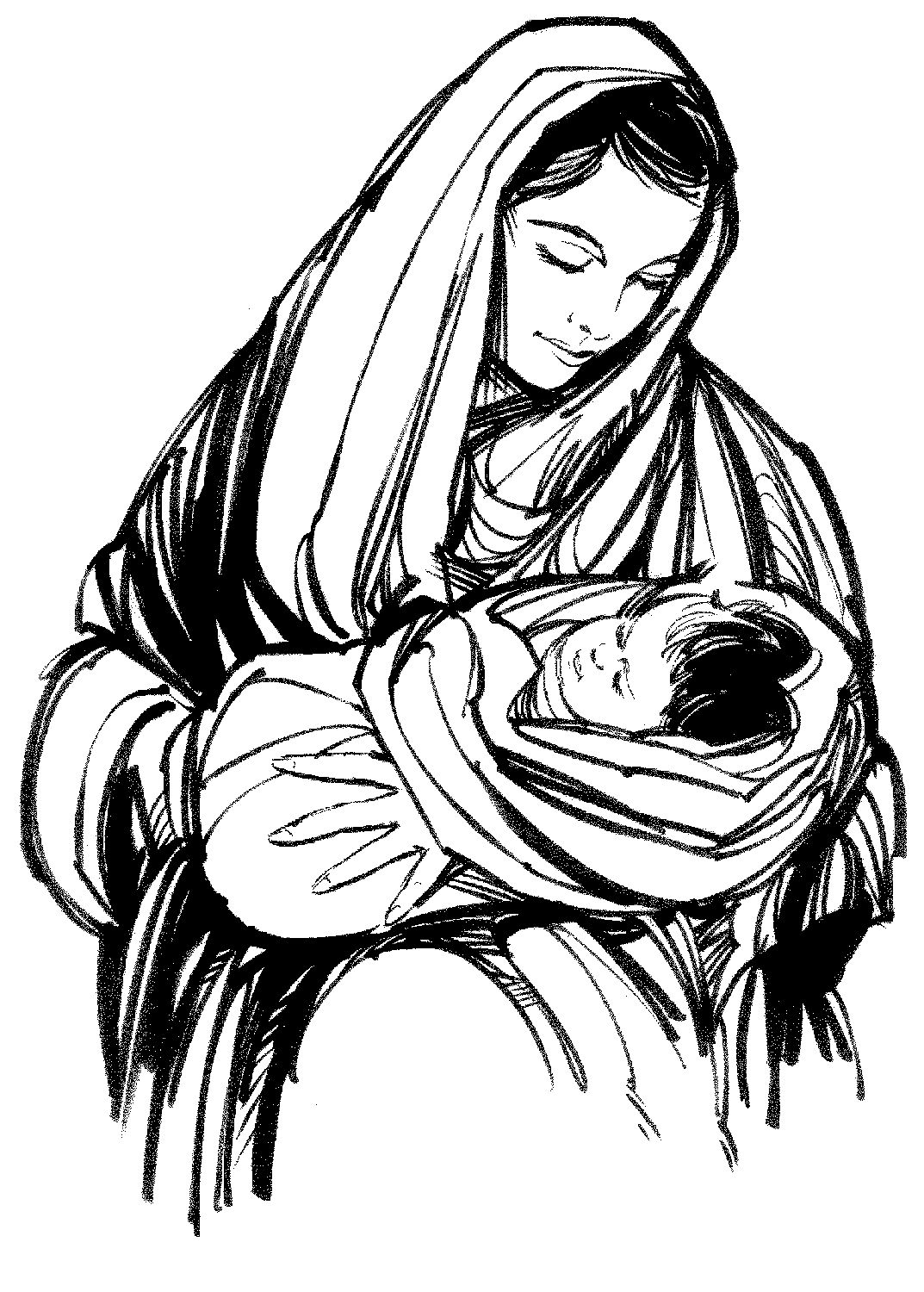 Mother Of Jesus Clipart Banner Royalty Free Download - Mary Mother Of