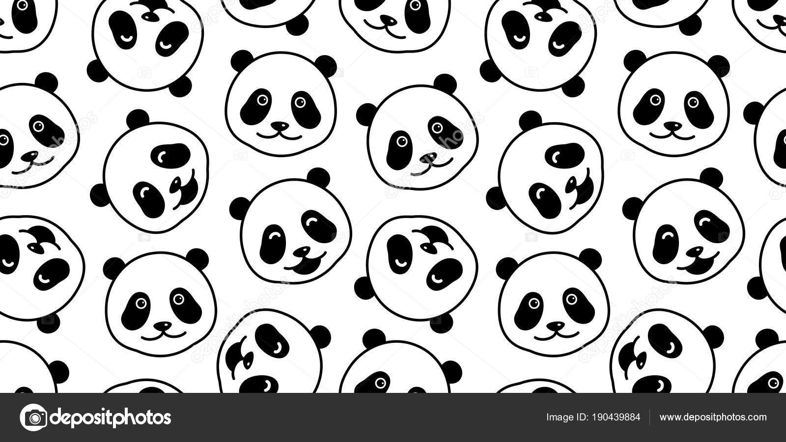 Panda Cartoon Wallpaper Black And White - HD Wallpaper 