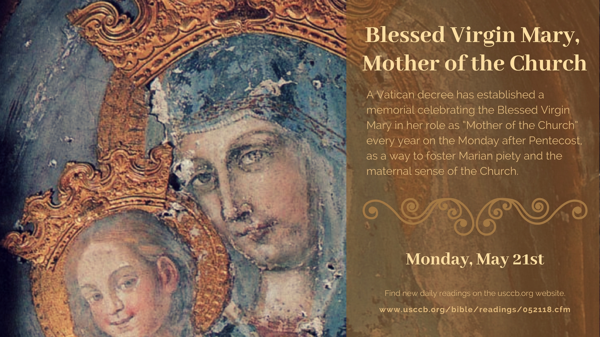Memorial Of The Blessed Virgin Mary Mother - 1920x1080 Wallpaper