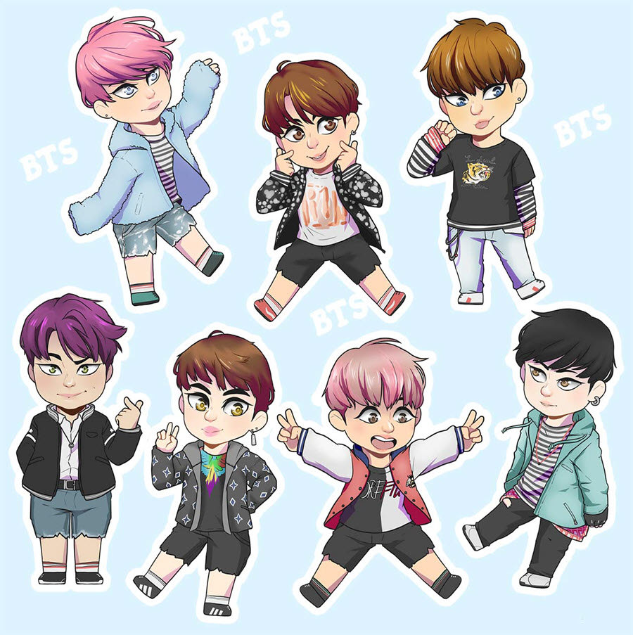 Bts Chibi - HD Wallpaper 
