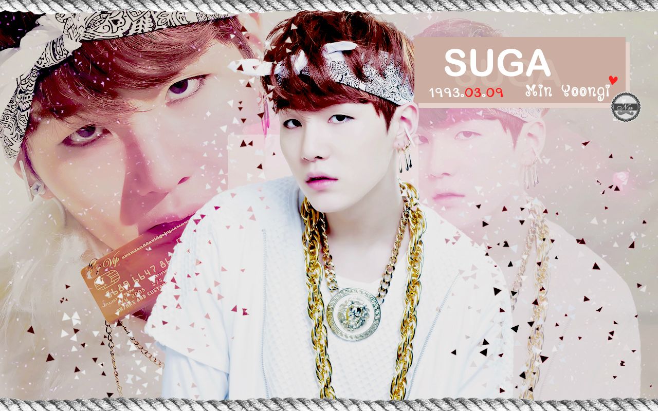 ♥ Bangtan Boys ~ ♥ - Suga Blingee - HD Wallpaper 