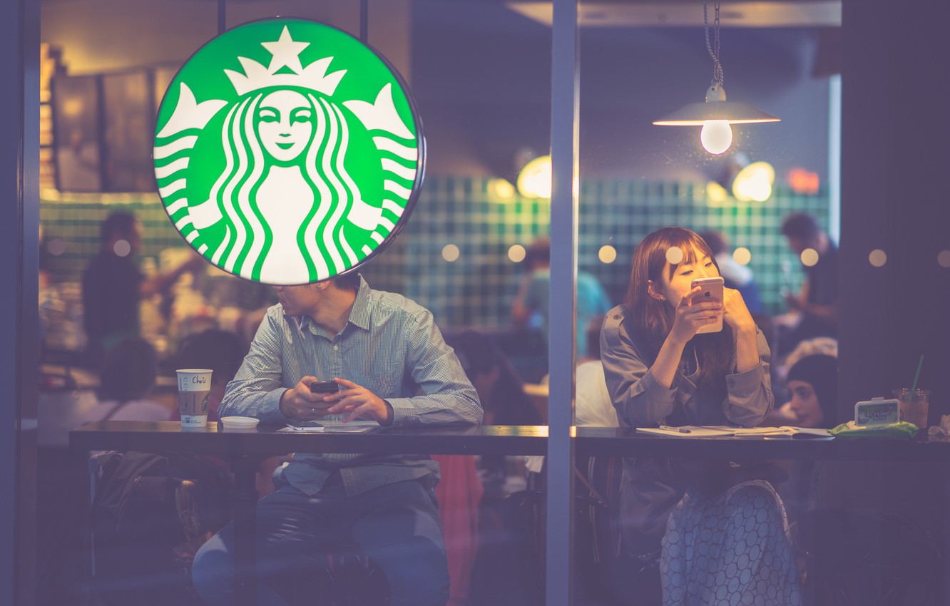 Photo Wallpaper Iphone, Glass, Sony, People, Coffee, - Starbucks New Logo 2011 - HD Wallpaper 