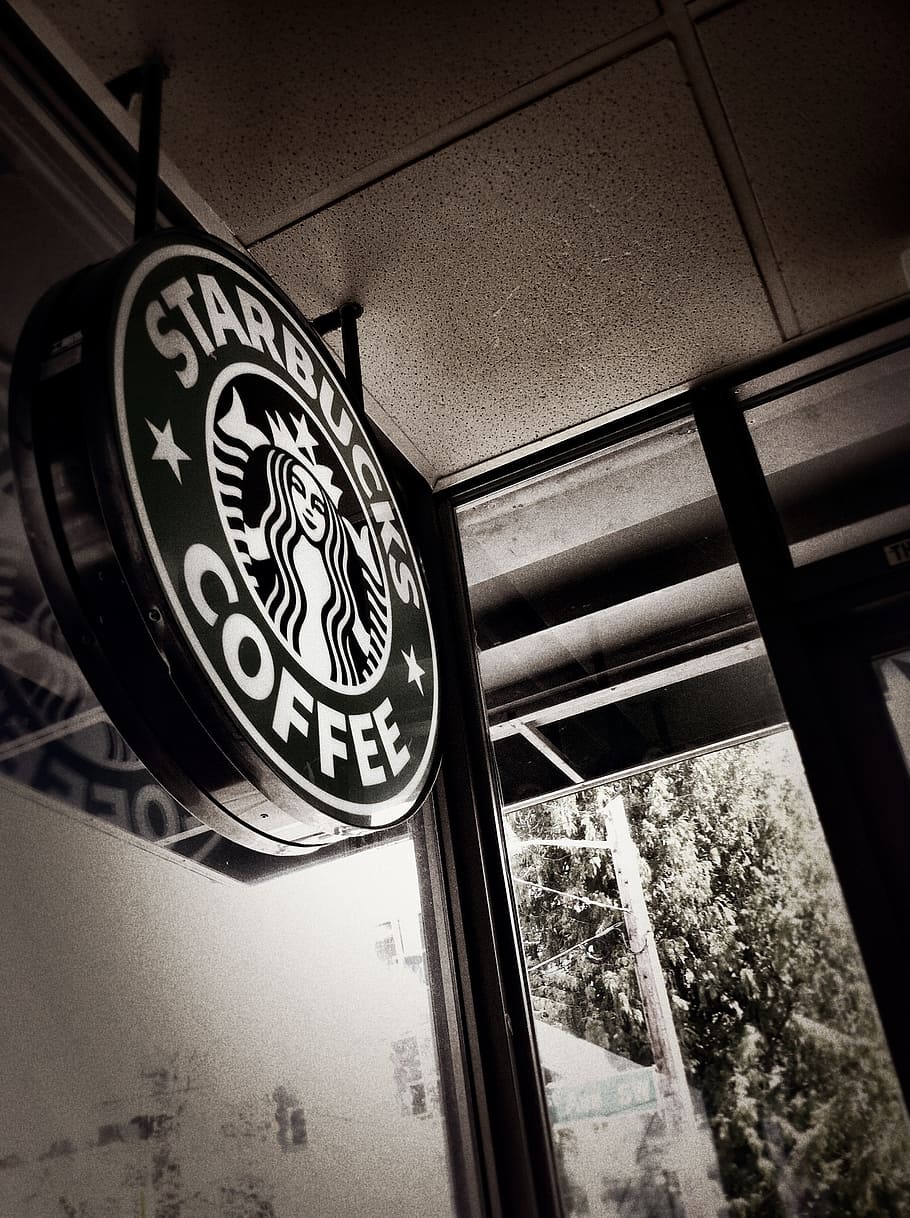 Starbucks Coffee Signage, Mood, Logo, Entrance, Cafe, - Starbucks Black - HD Wallpaper 