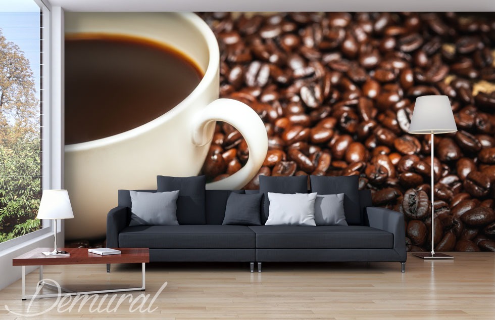 A Cup Of Coffee On Coffee Coffee Wallpaper Mural Photo - Dandelion Coffee - HD Wallpaper 