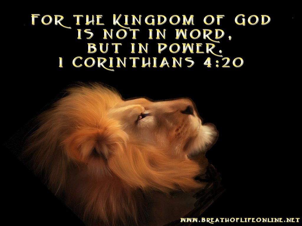 Download This Wallpaper - Kingdom Of God Is Not In Words But In Power - HD Wallpaper 