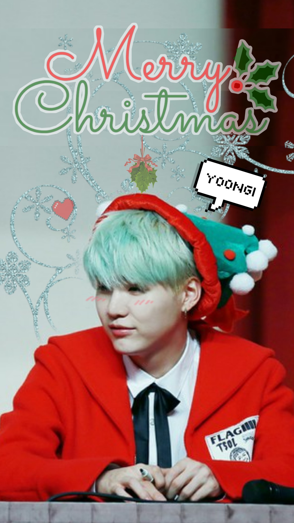 Christmas Yoongi Wallpaper For My Friend - Christmas Icon Bts Yoongi - HD Wallpaper 