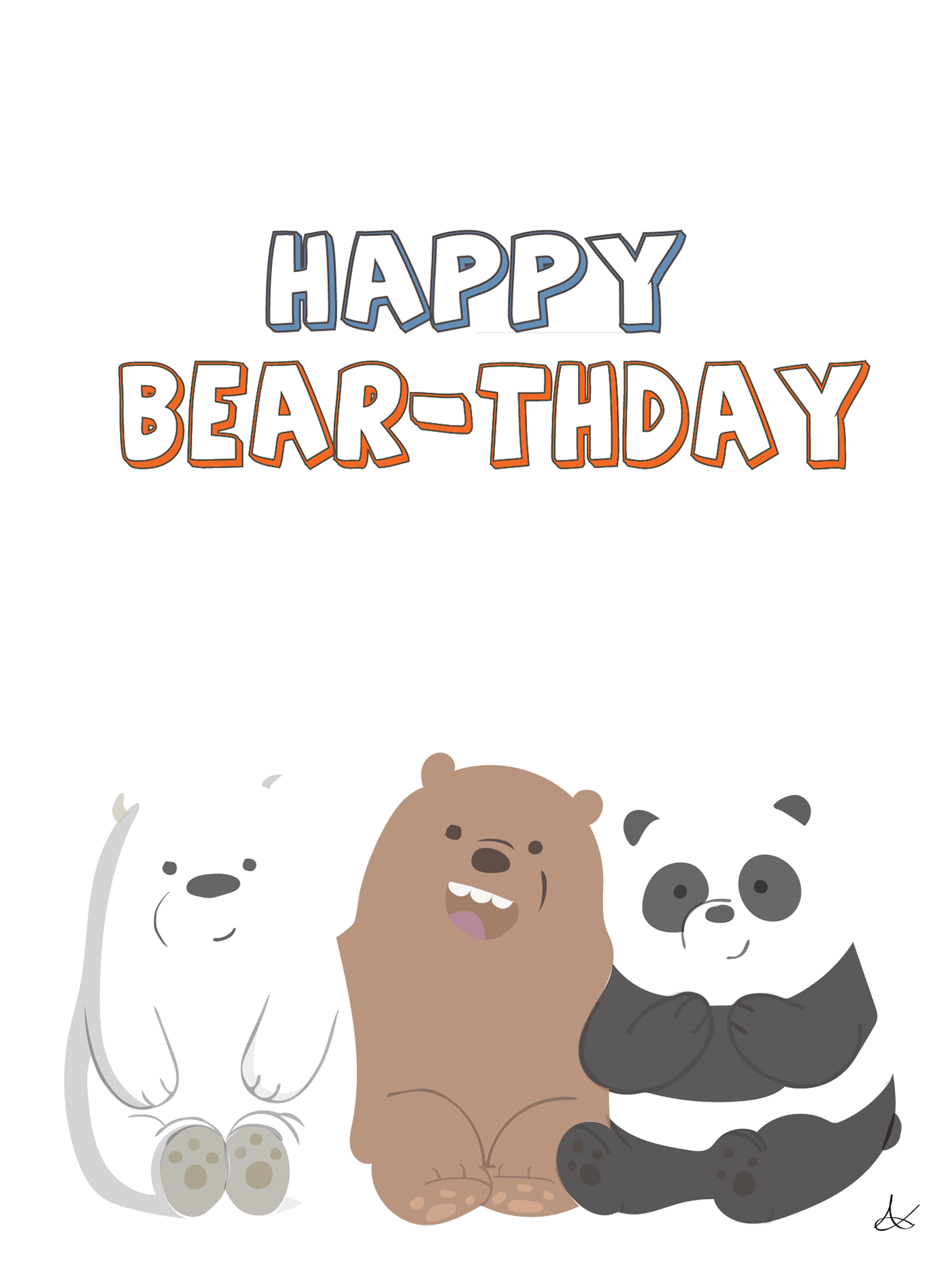 Happy Birthday Ice Bear - HD Wallpaper 