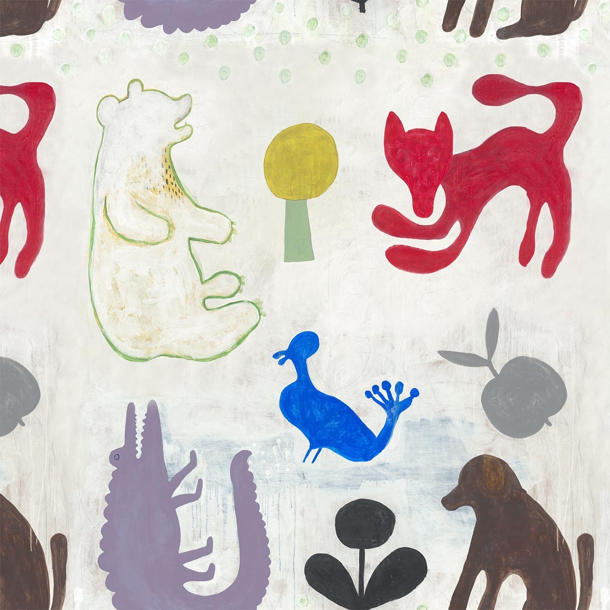 Mr Boyd’s Animals Wallpaper Mindthegap Red/white/blue - HD Wallpaper 