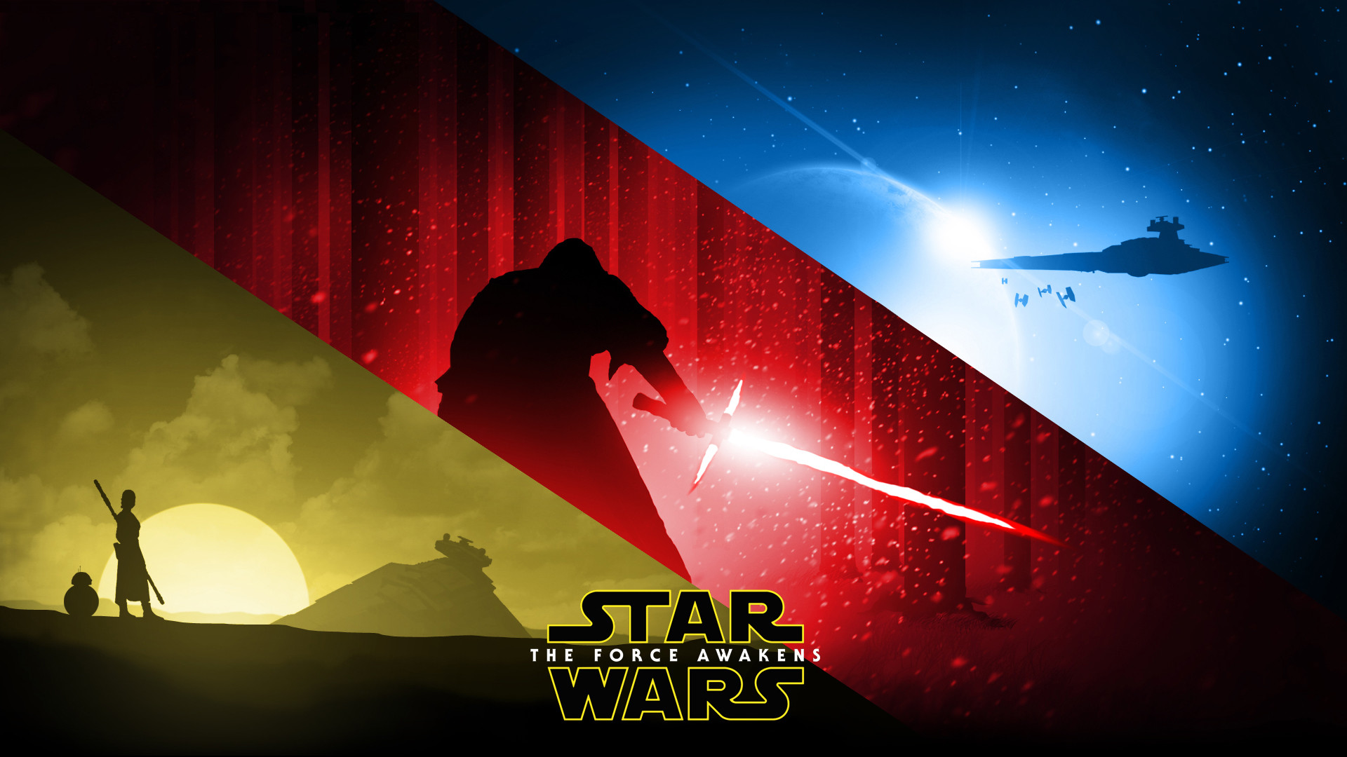 Star Wars The Force Awakens Wallpaper 
 Data-src - Star Wars Wallpaper The Force Awakens - HD Wallpaper 