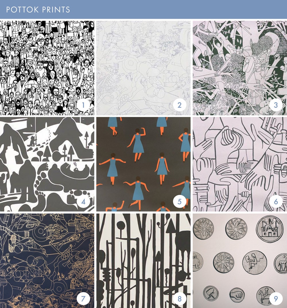 Emily Henderson Online Wallpaper Roundup Pottok Prints - Modern - HD Wallpaper 