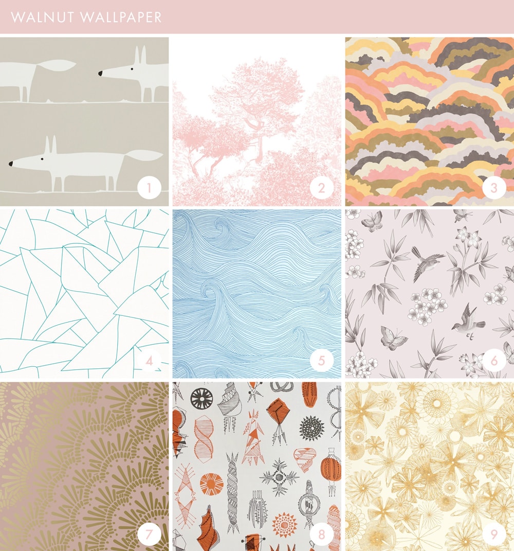 Emily Henderson Online Wallpaper Roundup Walnut Wallpaper - Patchwork - HD Wallpaper 