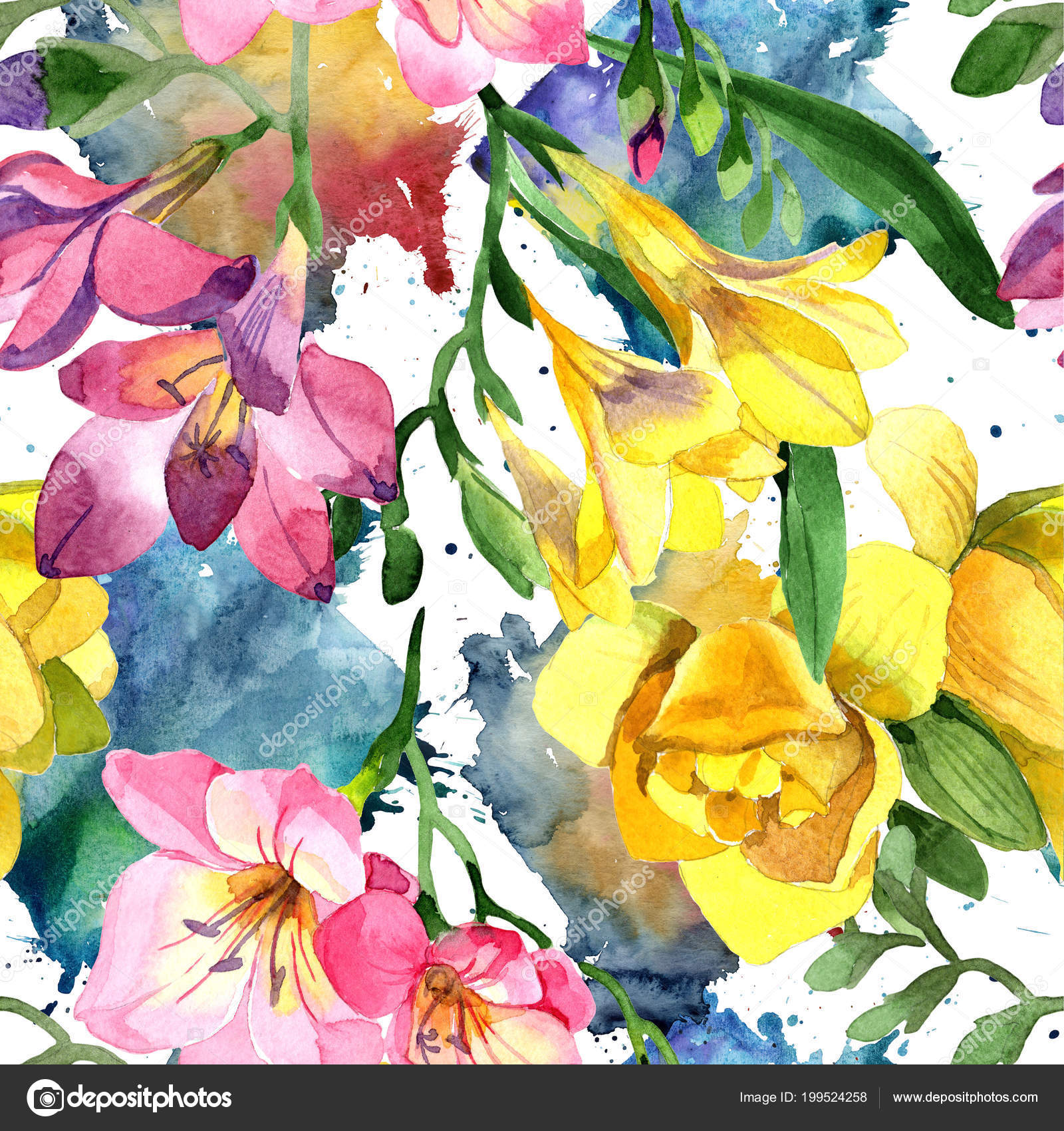 Freesia Wallpaper Illustration - HD Wallpaper 