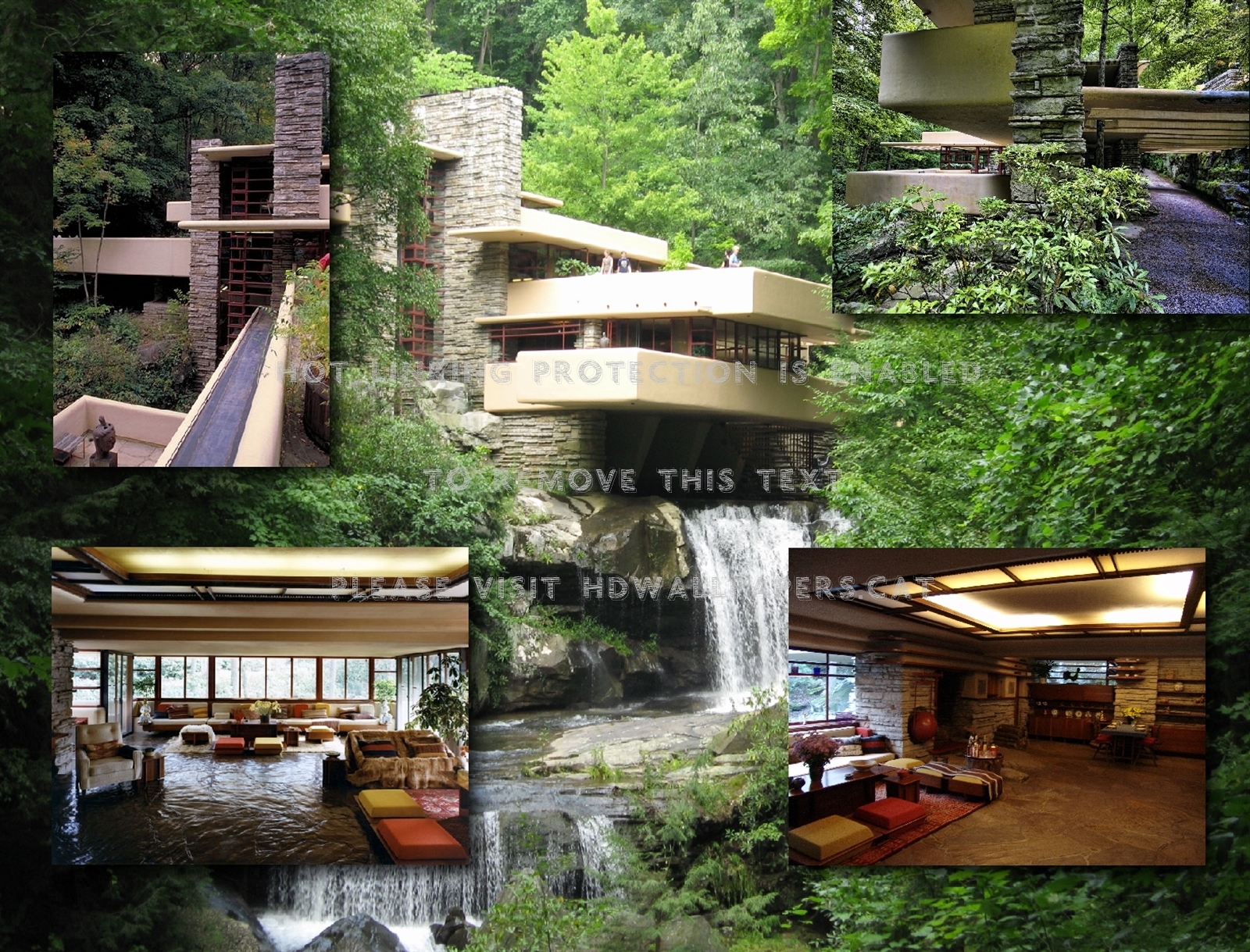 Frank Lloyd Wright S Falling Water Modern - Fallingwater - HD Wallpaper 