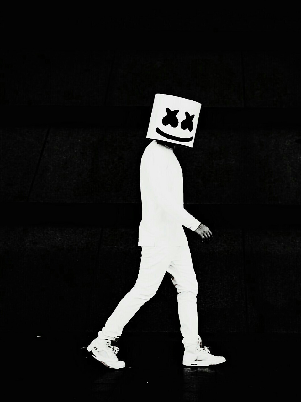 Marshmello Iphone Wallpaper Black - HD Wallpaper 