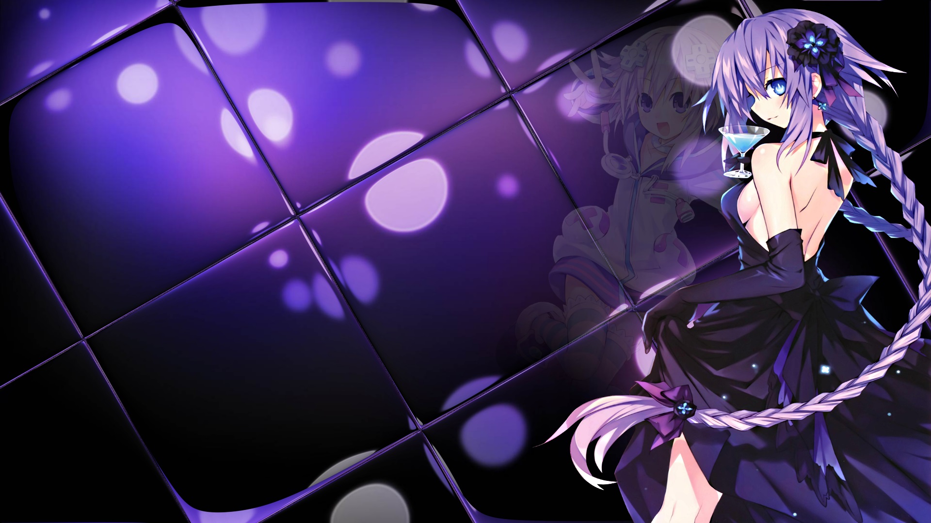 Hyperdimension Neptunia Purple Heart - HD Wallpaper 