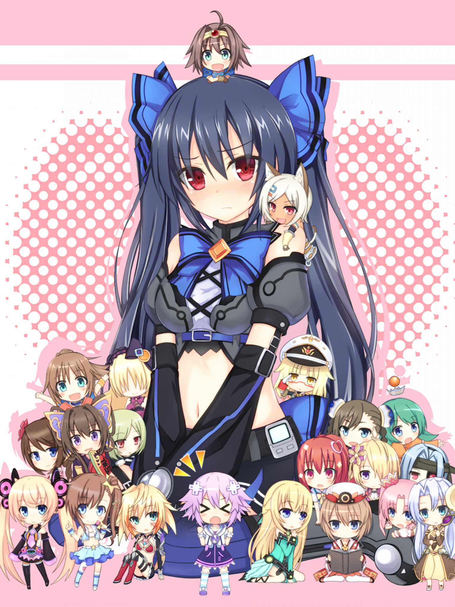 Noire, Hyperdimension Neptunia, Twintails - Hyperdimension Neptunia Wallpaper Phone - HD Wallpaper 