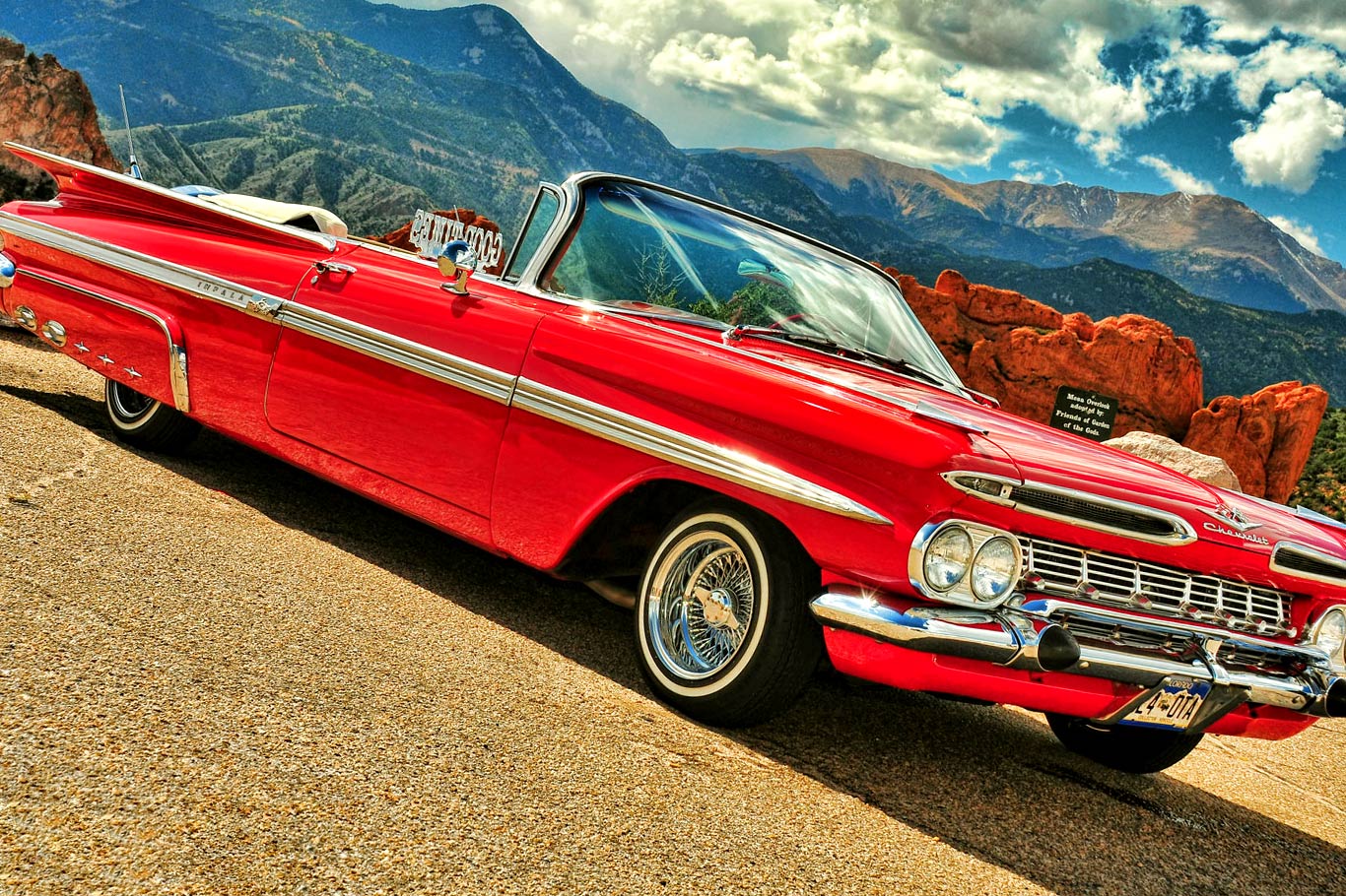 Chevrolet Impala 1959 Red Wallpaper - Red 59 Impala Lowrider - HD Wallpaper 