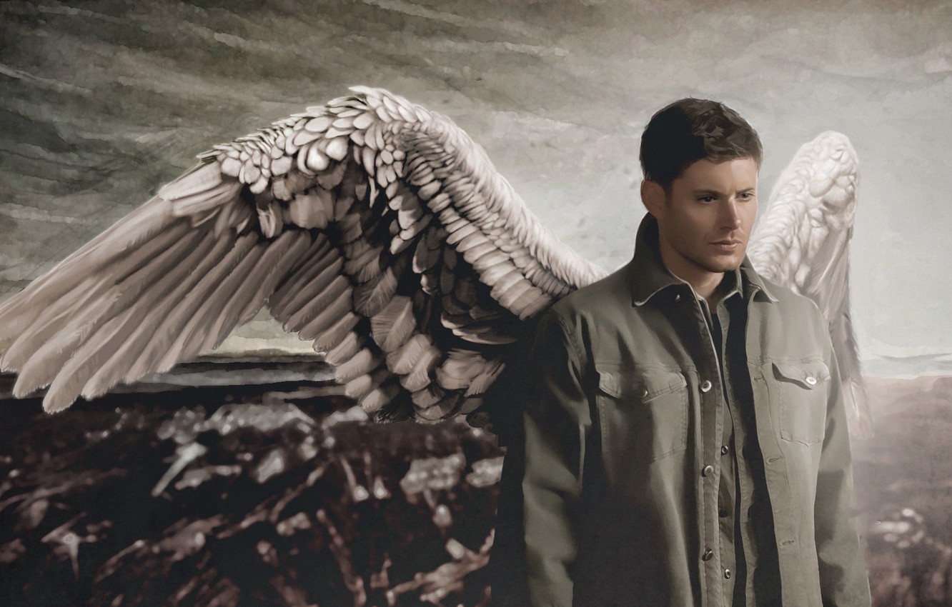 Photo Wallpaper Wings, Angel, Dean, Supernatural, Dean - Supernatural Dean With Wings - HD Wallpaper 