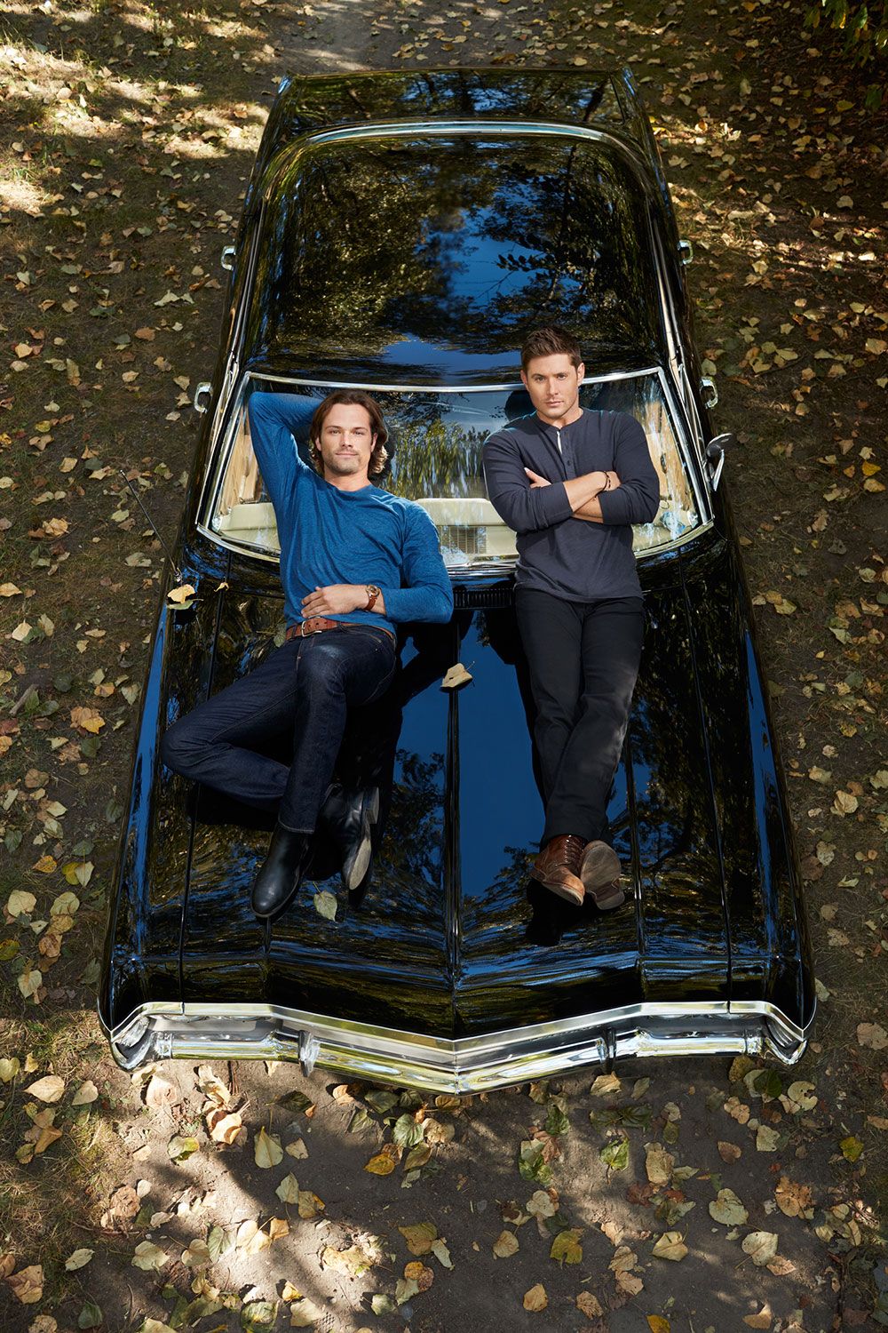 Jensen Ackles And Jared Padalecki Impala - HD Wallpaper 
