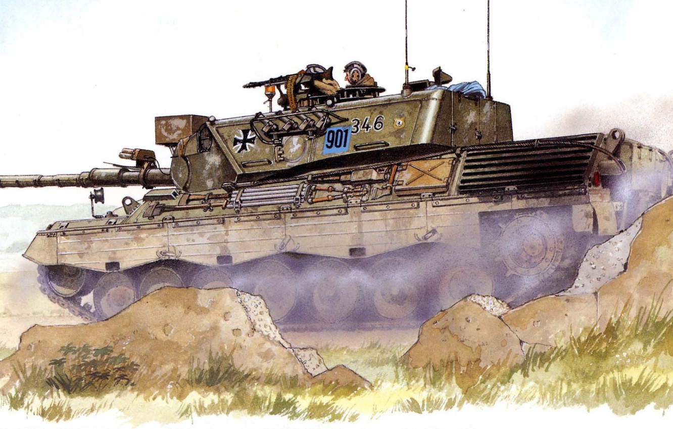 Photo Wallpaper Figure, Tank, Combat, Leopard, Germany, - Leopard 1 Tank Hd - HD Wallpaper 