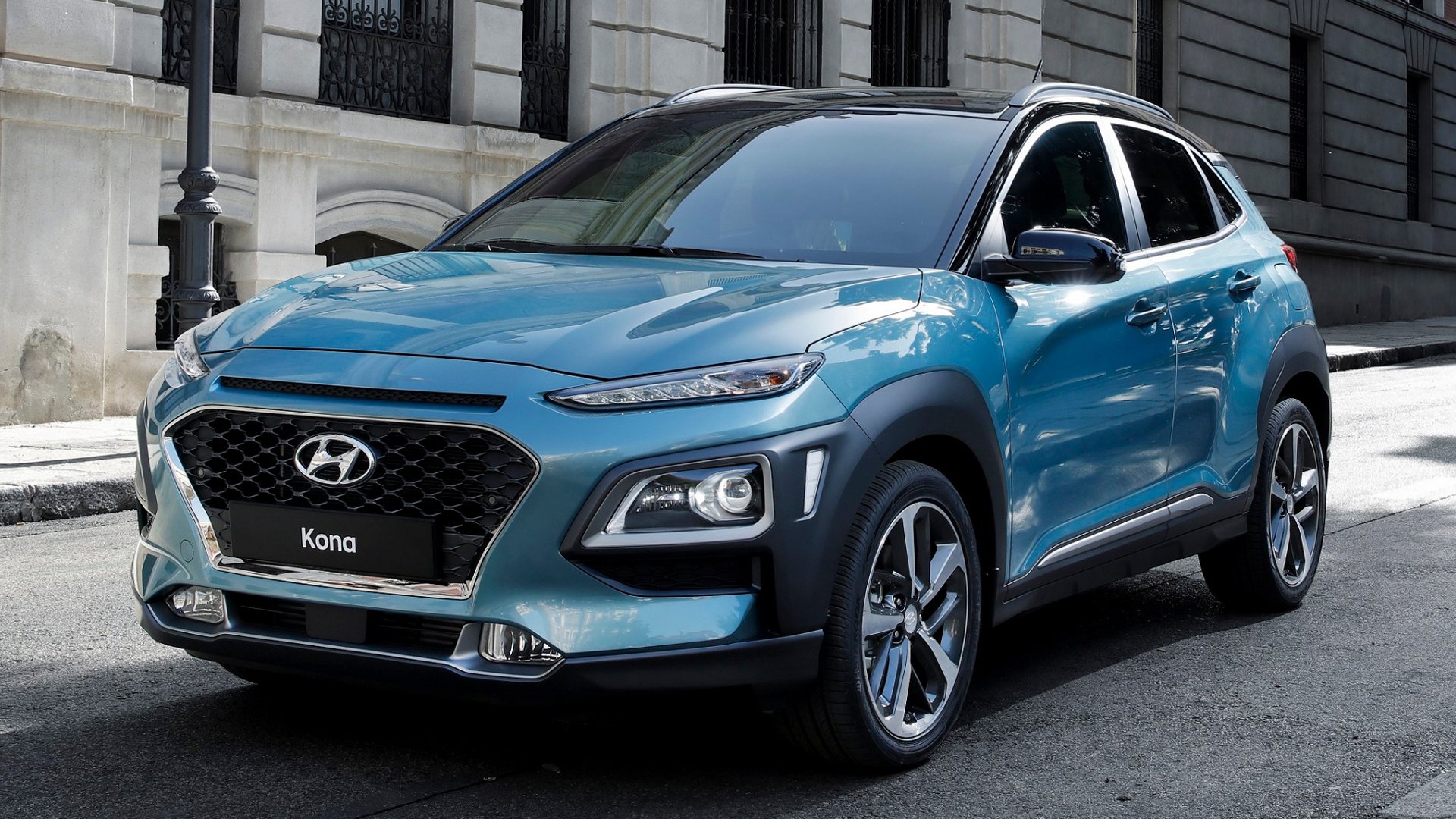 Hyundai Kona 2018 Blue - HD Wallpaper 