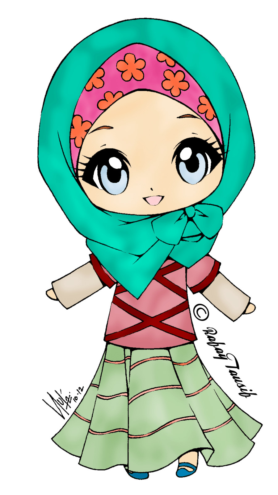 Wallpaper Kartun Comel - Muslim Girl Clipart - HD Wallpaper 