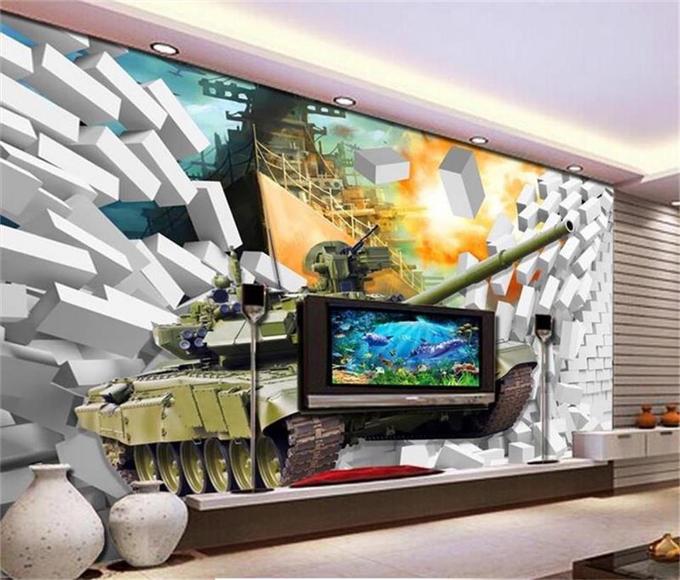 Pintura Em 3d Na Parede Da Sala - HD Wallpaper 