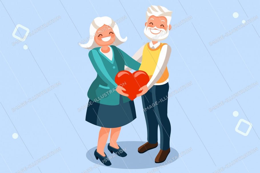 Tender Man On Dating Have Romance With His Wife, Together - Cartoon - HD Wallpaper 