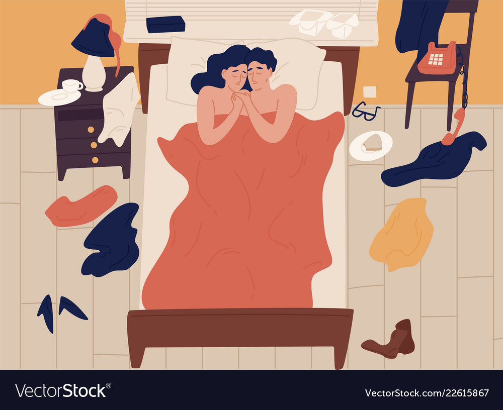 Bed Romantic Cute Couple - HD Wallpaper 