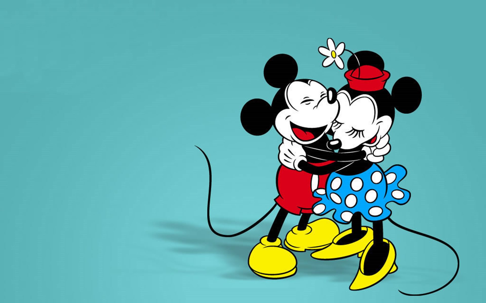 Romantic Mickey And Minnie Mouse - HD Wallpaper 