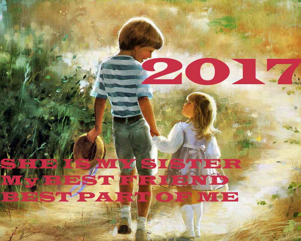 New Year 2017 Wallpaper Sms - Heart Touching Brother Sister - HD Wallpaper 