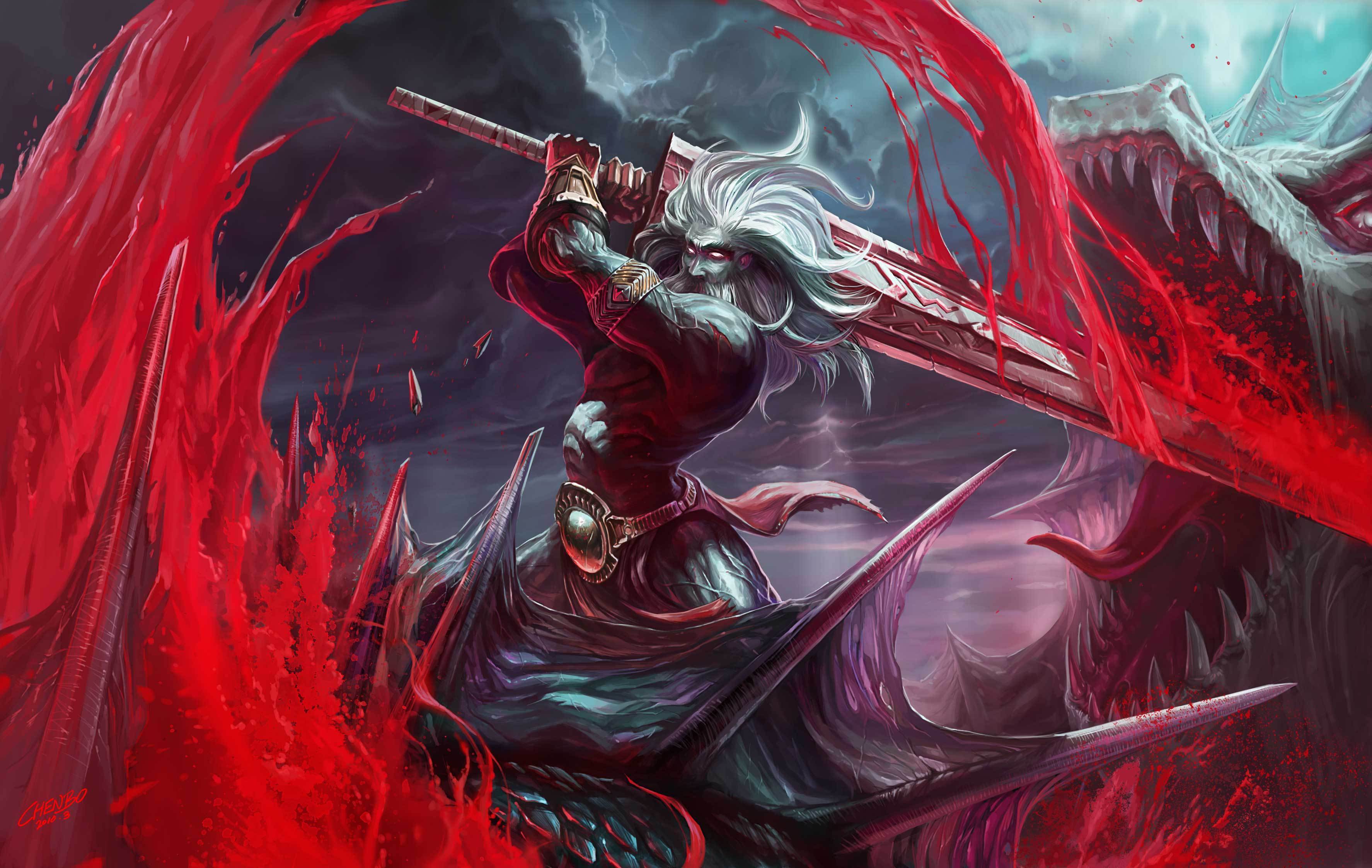 Guerreiro Espada Com Sangue - HD Wallpaper 