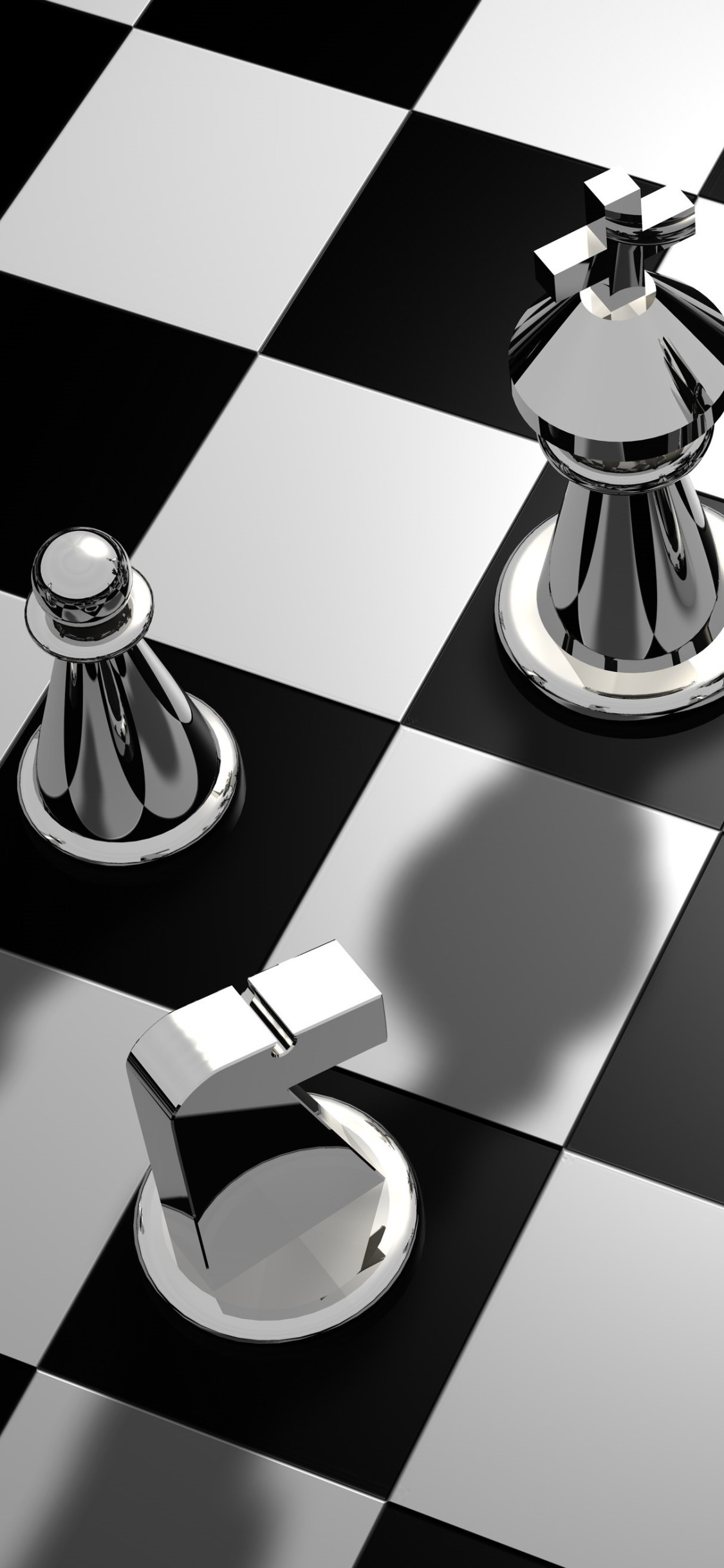 Chessboard 3d Wallpaper Iphone - HD Wallpaper 